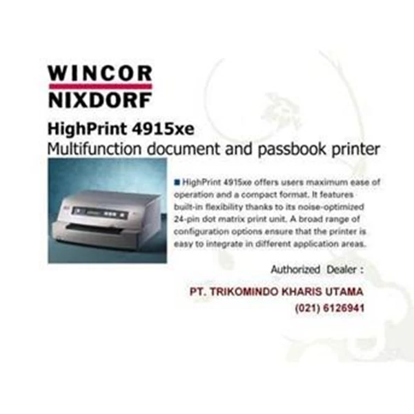 PRINTER PASSBOOK WINCOR TIPE 4915XE