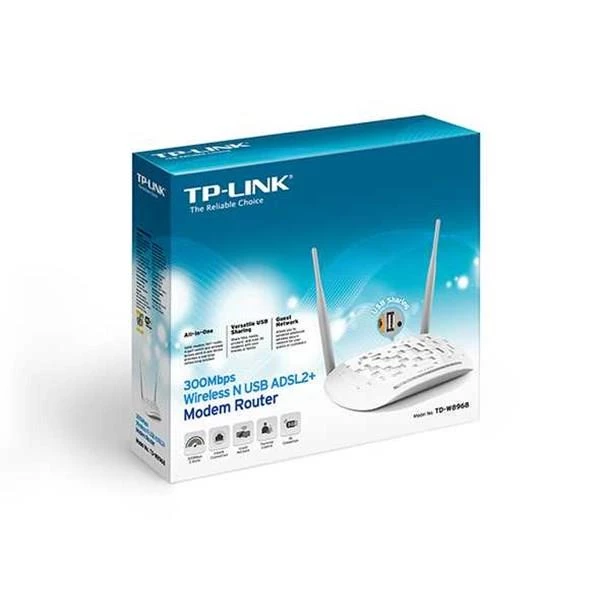 TP-LINK W8968 300MBPS WIRELESS N USB ADSL2+ MODEM ROUTER