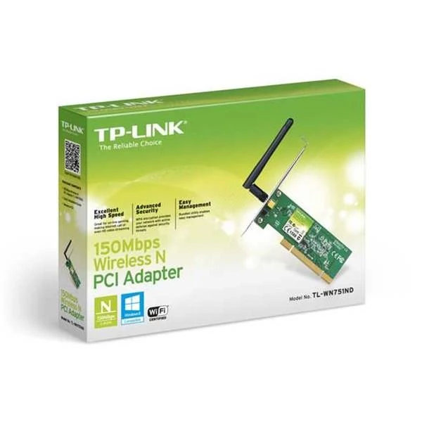 SWITCH TP-LINK WN751ND 150 MBPS WIRELESS N PCI ADAPTER