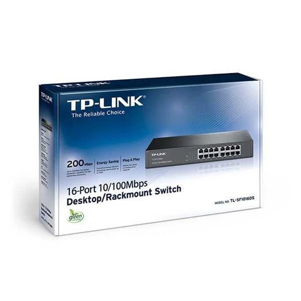 TP LINK SF-1016DS 16-PORT 10/100 MBPS METAL SWITCH